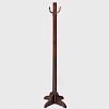 Arts and Crafts Style Metal-Mounted Stained Pine Metamorphic Coat Rack
