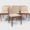 Set of Seven Walnut Dining Chairs, Possibly  Philip Johnson 
