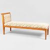 Neoclassical Style Fruitwood Chaise Lounge
