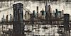 ILLEGIBLY. Signed Oil On Canvas NYC Skyline.