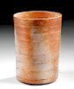 Maya / Toltec Pottery Cylinder Vase, Plumbate Glaze