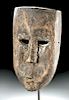 Early 20th C. African Lele Wood Face Mask