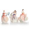 3 ROYAL DOULTON DANCE THEMED LADY FIGURINES