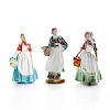 ROYAL DOULTON FIGURINES, COUNTRY LASS, AND 2 MILKMAIDS
