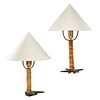 CARL AUBOCK Two table lamps