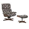GEORGE MULHAUSER Lounge chair and ottoman