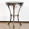 ACCENT TABLE WITH RAM HEAD AND HOOF DESIGN