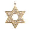 14 Karat Gold Star of David and Diamond 2.86 Carat Pendant