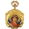 French Art Nouveau Gold and Enamel Pocket Watch