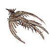 Antique Marcasite Sterling Silver Pheonix Brooch