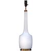 1960s White Opaline Glass Lamp by Holm Sorensen