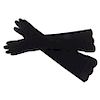 Chanel Black Suede Elbow length Gloves