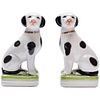 A Pair of 1950s Painted Mantle Dog Ornaments