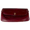 Cartier Red Bordeaux Leather Must de Cartier Clutch Bag