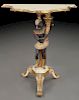 Venetian carved wood figural end table,