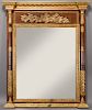 Antique carved gilt wall mirror,