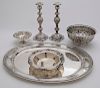 (4) Sterling silver serving pieces,