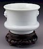 Chinese Qing blanc de chine porcelain censer,
