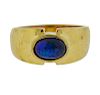 18K Gold Black Opal Ring