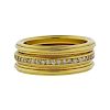 Slane 18k Gold Diamond Stackable Band Ring Set of 3