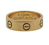 Cartier Love 18k Yellow Gold Band Ring Size 53