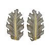 Buccellati 18k Gold Silver Leaf Earrings