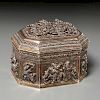 Large Burmese silver box