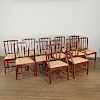 (12) Regency mahogany dining chairs