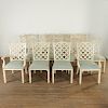 Set (12) Chinese Chippendale style dining chairs