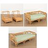 (4) piece Mid Century bamboo seating group