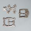 Hector Aguilar, (3) Mexican Modern silver buckles