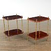 Pair Maison Bagues two-tier occasional tables