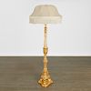 Italian Neo-Classic gilt pricket style floor lamp