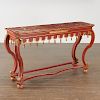 Tony Duquette style lacquered console