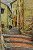 Joseph Margulies (American, 1896-1984)      Alleyway of Steps (Old Menton)