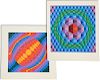 Victor Vasarely, (2) signed serigraphs