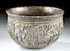 Veracruz Pabellon Molded Pottery Bowl - Deities/Chiefs