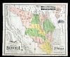 Early 20th C. USA Printed Map of Sonora Mexico