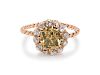 Victorian, Fancy Colored Diamond and Diamond Ring