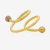 ETRUSCAN REVIVAL COILED YELLOW GOLD BRACELET