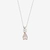 FANCY BROWNISH PINK PEAR-SHAPED DIAMOND PENDANT NECKLACE