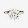 2.85 CTS. OLD EUROPEAN CUT DIAMOND ENGAGEMENT RING