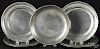 Six Continental pewter plates, 18th/19th c., together with a German shallow bowl
