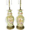 Chinese Rose Medallion Lamps