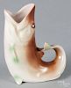 Royal Bayreuth porcelain standing trout creamer, ca. 1900, with a blue mark on base, 4 3/4'' h.