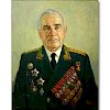 I. Penzov (20C) O/C Portrait Gen. Michailovich