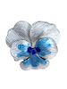 Danish Sterling Silver and Enamel Pansy Brooch