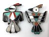 Set of 2 Zuni Thunderbird Pins