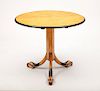 Swedish Neoclassical Style Maple and Parcel-Gilt Pedestal End Table