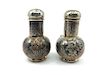 Pair of Kennard and Jenks Hammered Silver Shakers